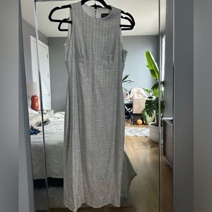 Richard Tyler Couture Vintage Grey Midi Dress Bergdorf Goodman M